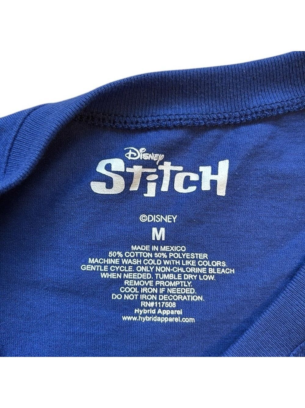 Disney Stitch Tee Short Sleeve 4th of July Blue Multi Size M - Picture 4 of 5